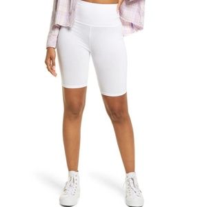 BP. High Waist Bike Shorts In White